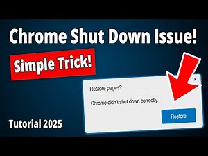 [SOLVED] Google Chrome didn't shut down correctly pop up issue?
