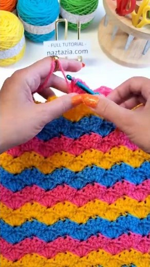 Crochet Easy Shell Stitch #shorts