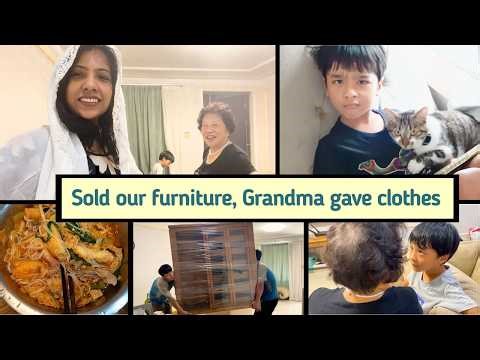 We started selling our stuff │ Grandma gave home made food and snacks │ Cat adopted us
