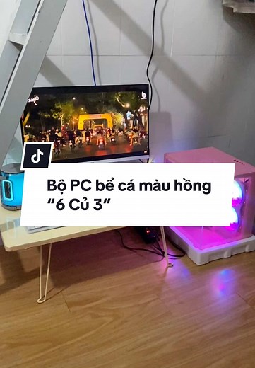 Bộ PC bể cá màu hồng “6 củ 3” ở Gò Vấp cho đêm này 🌸🌸🌸 #pc #pcgaming #pctragop #maytinhchoigame #xuhuong #nhpccomputer