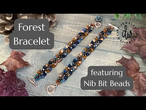 Right Angle Weave Bracelet with Czech Nib Bit Beads