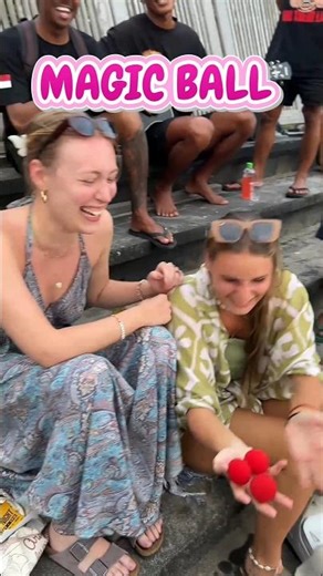 Magic ball at beach stairs #magicball #magic #magician