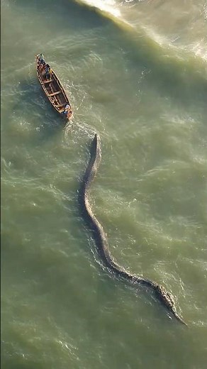 Massive Sea Serpent Sighted Off Coast of Kerala, India