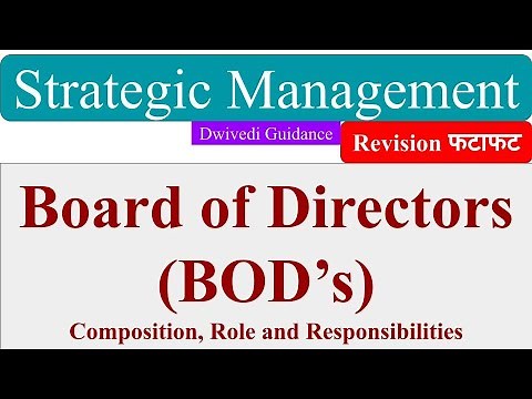 Board of Directors, Composition of Board, Role and responsibilities of Board of Directors, aktu mba