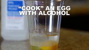 Watch how alcohol can "cook" an egg. | Reactions