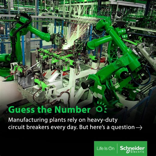 1.3K views · 11 reactions | Heavy-duty circuit breakers work around the clock in manufacturing plants to manage high-load production and safeguard critical equipment. But even the toughest breakers have a limited lifespan. How long do you think they typically last? Take a guess and wait for the reveal! ⚡️ | Schneider Electric | Facebook