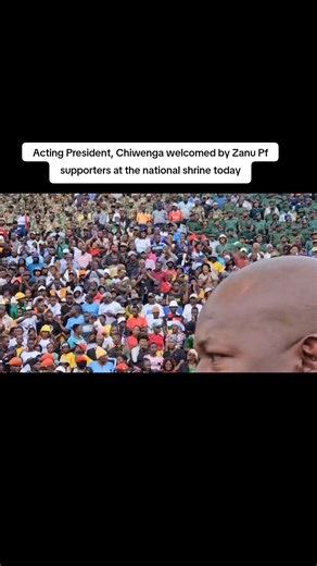 Acting President, Constantino Chiwenga, welcomed by ZANU PF Party supporters at the national shrine today. | The News Hawks