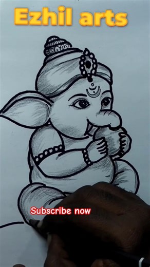 Ganesh Drawing 🙏🏻#shorts #shortvideo #ganapati #ganeshchaturthi #trending #art