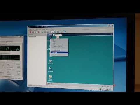 Windows 95 booting in a virtual machine in VMware Workstation 5 in the BACKROOMS
