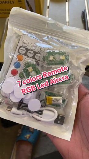 7 Colors Remote RGB LED Aircraft Lights for Motorcycle Riders