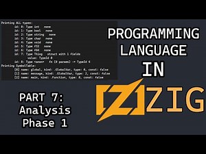 Semantic Analysis Phase 1 - Part 7 - Let's Make a Programming Language in Zig
