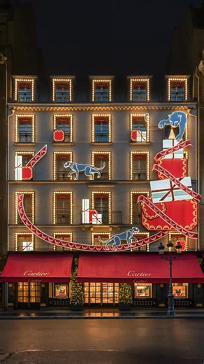 Cartier Official on Instagram: "The Maison's boutiques around the world are embracing the festive spirit, from the Temples in London, Paris and New York through Seoul and Sydney. Their shining façades invite passersby and visitors to share in the magic of the season. #CartierMagicalNight #CartierCelebrates"