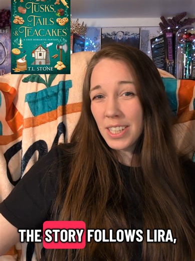 I have been absolutely loving cozy, low stakes fantasy recently and this book is absolutely perfect to fill that desire. Tusk Tails and Teacakes will make you want to open your own tavern and bake some delicious treats (the author includes recipes in her books that will help you with that last one.) You will find cozy vibes, found family, and a fun furry companion in this book. I don't give out 5 stars easily, but this book definitely deserves it! #cozyfantasy #fantasybooks #bookrecommendations 