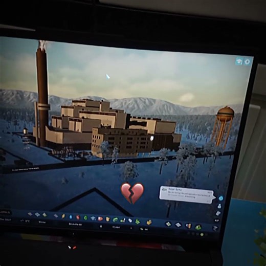 the cone water tower is demolished off camera later