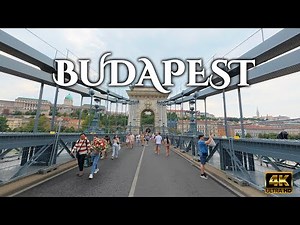 Széchenyi Chain Bridge, Wonders of Hungary 🇭🇺-Budapest| Walking Tour 4K