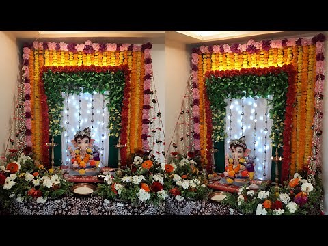 GANPATI DECORATION ||Decoration for Home Ganpati||Akash Jangid