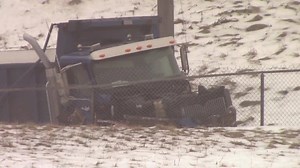 Clean up is still continuing after this mornings dump truck accident. The dump truck went through the guard rails of the 115 above, down the hill, across the lanes on Bensfort Rd and through the ditch and into the field. The driver was transported to hospital, firefighters and city staff are working on containing a large diesel spill. UPDATE: As of 10am the truck has been removed from the ditch and is being loaded onto a flatbed truck. | Peterborough Scanner Feed