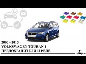 Volkswagen Touran fuses and relays with descriptions of their purpose and block diagrams
