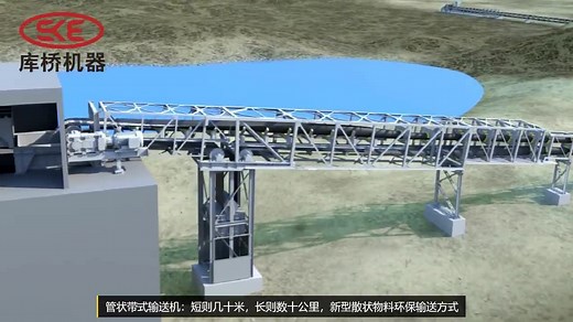 库桥机器管状带式输送机工作原理