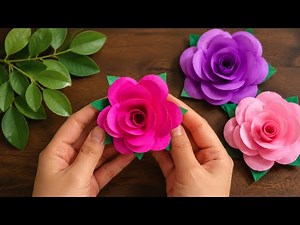 How to make a paper rose / Easy paper flowers 🌹 Mother’s Day gift