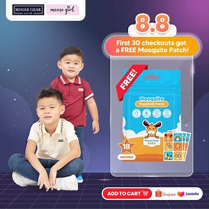 Ready for a midnight treat? 😱 When the clock strikes twelve, FIRST 30 checkouts will get a FREE Moose Gear Baby's Mosquito Repellent Patch from us! 🙌 Start adding MG to your carts now! 🔸 Shopee: https://shopee.ph/moosegearonline/ 🔹 Lazada: https://www.lazada.com.ph/shop/moose-gear Follow us! 🔹 Facebook: @moosegear 🔹 IG: @moosegearkids 🔹 Tiktok: @moosegearkids 🔹 Website: moosegearkids.com 🔹 Join our FB Community: https://www.facebook.com/groups/moosegear #MooseGear #MooseGirl #moosegeark