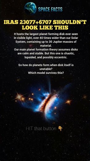 IRAS 23077+6707 — Planet Forming Disk That Breaks All Rules!