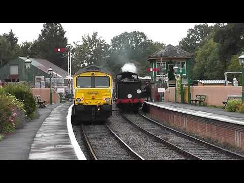 GBRf 66719 departing Kingscote on the Bluebell Railway heading back to the main line