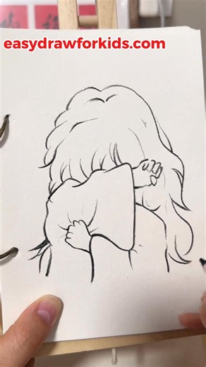 2.1K views | How to draw a girl's head without showing her face #handdrawingprocess #simpledrawingtutorial #figuredrawing | Easy Draw For Kids | Facebook