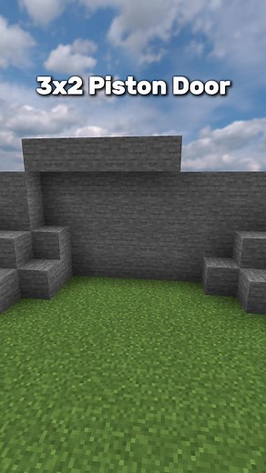 Create a 3x2 Piston Door in Minecraft