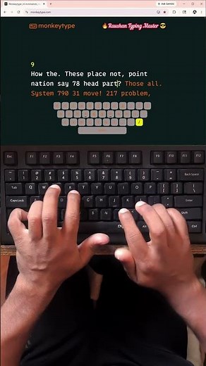 83 WPM Speed Typing 🔥 Pure Beast Mode! #shorts #typing #fasttyping #83WPM #raushantypingmaster