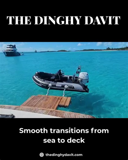 THE Dinghy Davit Beach Club | Sea ➡ Deck. Seamless. Effortless. Elevated. Starting at $7,950 USD We ship worldwide 🌎 Tap to explore: thedinghydavit.com... | Instagram
