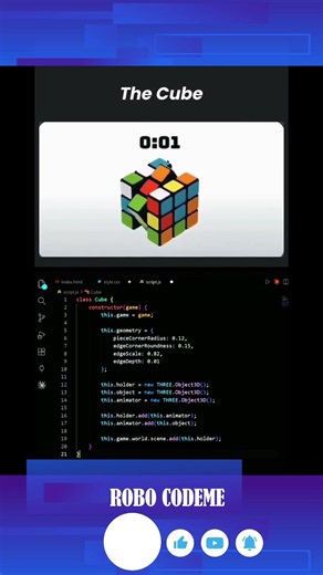 Built a 3D Rubik’s Cube Game with HTML, CSS & JavaScript! | Coding Project | 🧩