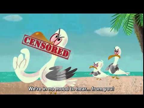 Bubbles VS the seagull crew. Epic Rap Battle of History. Spongebob: Sponge out of water