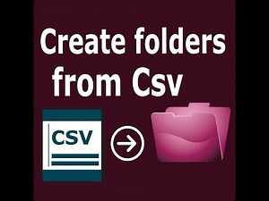 Create folders From Csv
