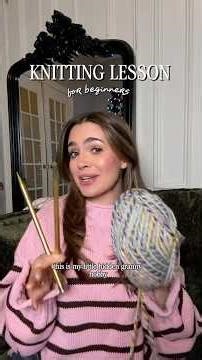 beginner knitting tutorial!! filmed this back over the holidays🤩🩵🧶 #knitting #knittingtutorial