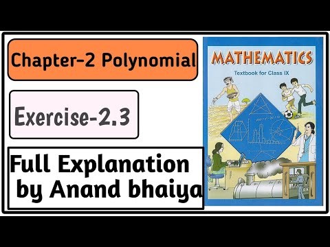 Exercise- 2.3 chapter-2 Polynomial Class-9th NCERT solutions full Explanation by Anand bhaiya