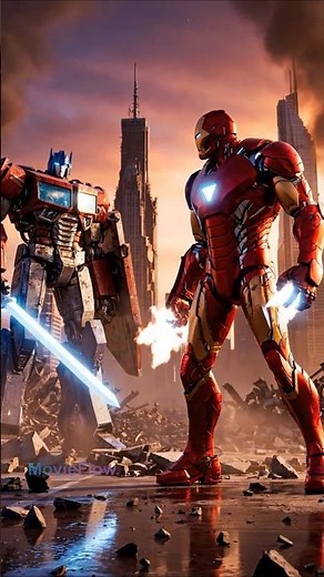 Iron Man vs Optimus Prime #epicbattle #shorts #trend #viral