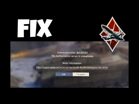 Fix War Thunder Error 80130182 – Authorization Server Unavailable (2025 Working)