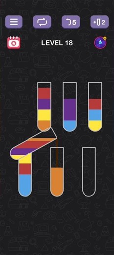 Water sort puzzle level 18 🎮 |Gaminghub0784 | Water sort puzzle solving game