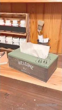 【Dollar Store DIY】Perfect for beginners! How to make a stylish tissue box using 3 wooden boards f...