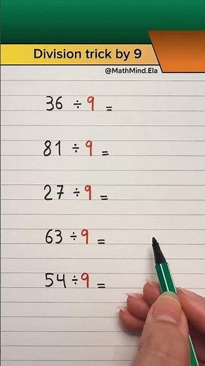 Division by 9 Trick You’ll Never Forget! #maths #mathmind #mathstricks #education #shorts #learnmath