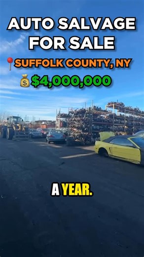 Michael Steinberg on Instagram: "Auto Salvage Business in Suffolk County, Nay For Sale💥 Real estate included. Full management team in place. The property size is 3 acres. Call or text 516-695-4898 for more info. #business #auto #salvage #shop #invest #market #money #buy #sell #businessowner #smallbusiness"