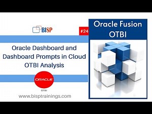 Oracle Dashboard and Dashboard Prompts in Cloud OTBI Analysis | Oracle OTBI Consultants | OTBI Jobs