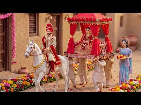 👰💍 Miniature Doll Indian Wedding Ceremony | Traditional Village Bride & Groom Story