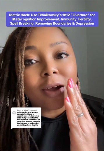 Replying to @Misty Matrix Hack: Use Tchaikovsky’s 1812 “Overture” for Metacognition Improvement, Immunity, Fertility, Spell Breaking, Removing Boundaries for Travel (Passport, Countries) & Depression -124 This song activates the Rostral Prefrontal Cortex and there’s also BELLS. 🛎️🔔A win win. #fyp #fypシ #overture #tchaikovsky #matrixglitch