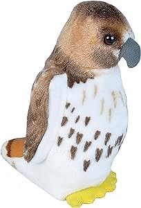 Wild Republic Audubon Birds Red Tailed Hawk Plush with Authentic Bird Sound, Stuffed Animal, Bird Toys for Kids & Birders