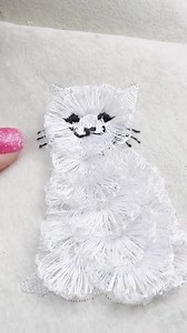 Fluffy Chenille Cat Fringe Design - Machine Embroidery Designs Cute Awesome Fringed Kitty Pet Fluffy Kitten Machine Embroidery Designs - Etsy