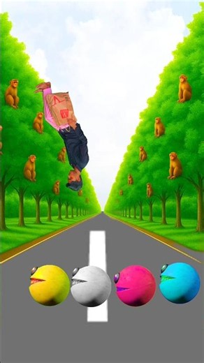 New Wait Me Jump On Colour Monster Pac-Man Vs Big Monster Pac-Man #shorts #youtubeshorts #vfx