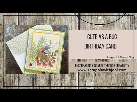 How to use Cute As A Bug suite to make kids birthday card