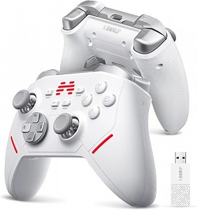 BEITONG KP20 Wireless Controller für PC, Switch, Android, TV, Steam Deck, TMR Joysticks & Hall Trigger, Bluetooth & 2,4G Gamepad mit 1000Hz Abfragerate, Mechanische Tasten